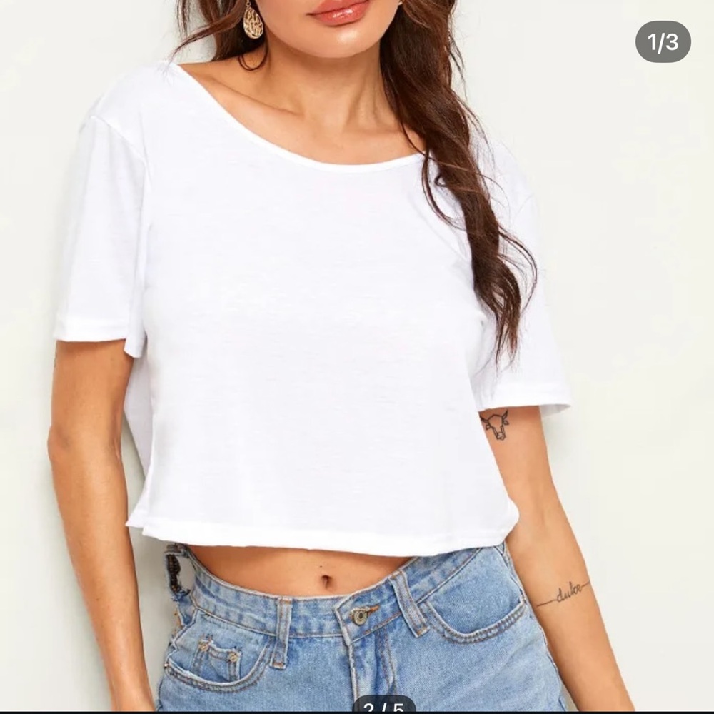 White Women's Crop Top